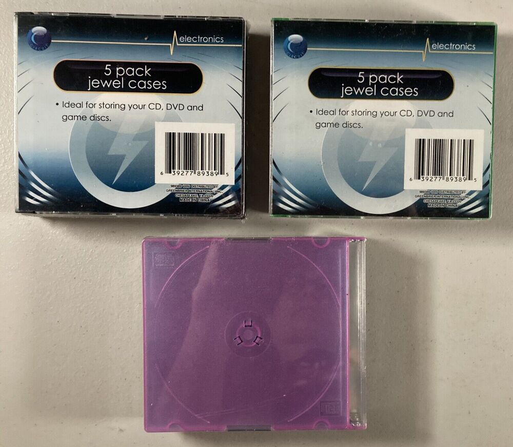 15 Slim Jewel Cases • New CD and DVD Gaming Disc Media Storage, Electronics